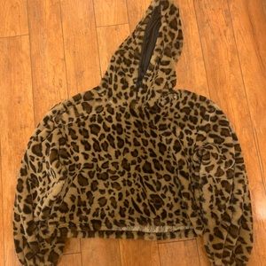 Cheetah furry hoodie